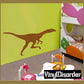 Sprinting velociraptor wall decal, brown dinosaur silhouette
