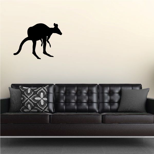 Image of Squatting Kangaroo Decal