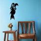 Black squawking parrot vinyl decal silhouette