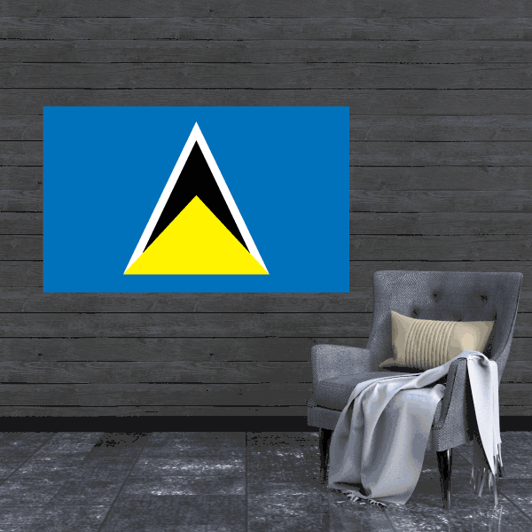 Image of St lucia Flag Sticker 