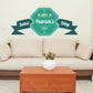 St Patrick's Day belt-style banner decal, teal and green Saint Patrick's Day text