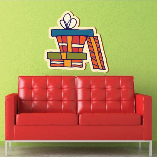 Image of Stack of Orange Presents Sticker