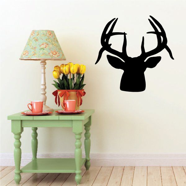 Image of Stag Head Antlers Decal