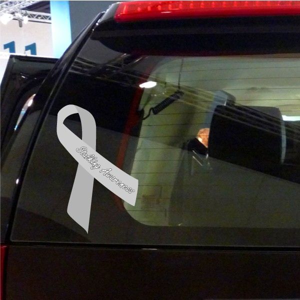 Image of Stalking Awareness Ribbon Vinyl Sticker