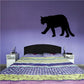Black cougar silhouette decal, walking to the right.