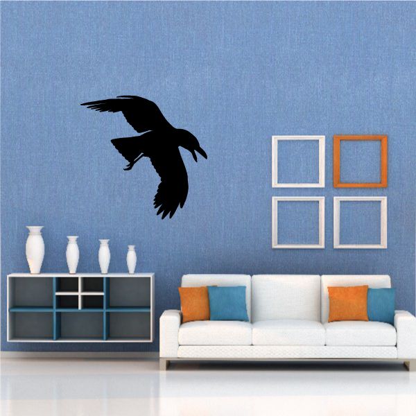 Image of Stalking Raven Silhouette Decal