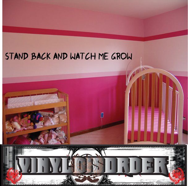 Image of Stand back and watch me grow Wall Decal