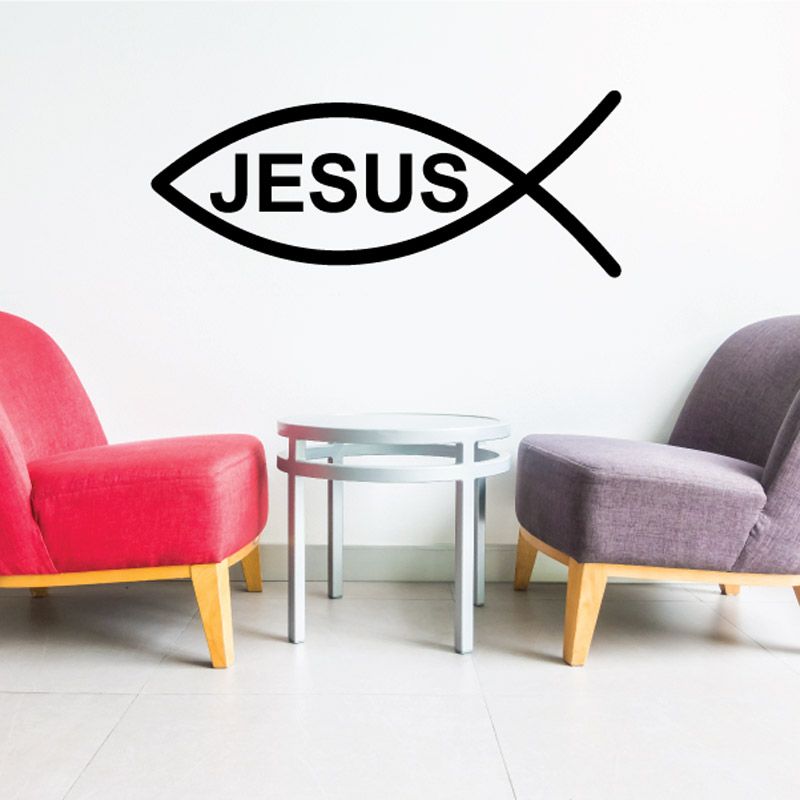 Image of Standard Jesus Fish Decal