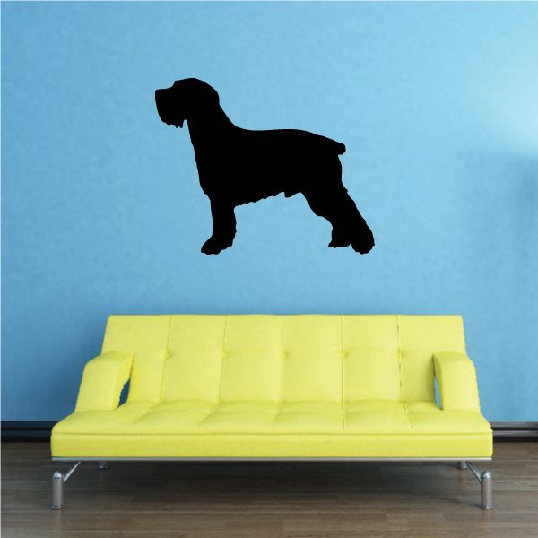 Standard Schnauzer decal, black dog silhouette