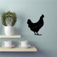 Black standing chicken silhouette decal