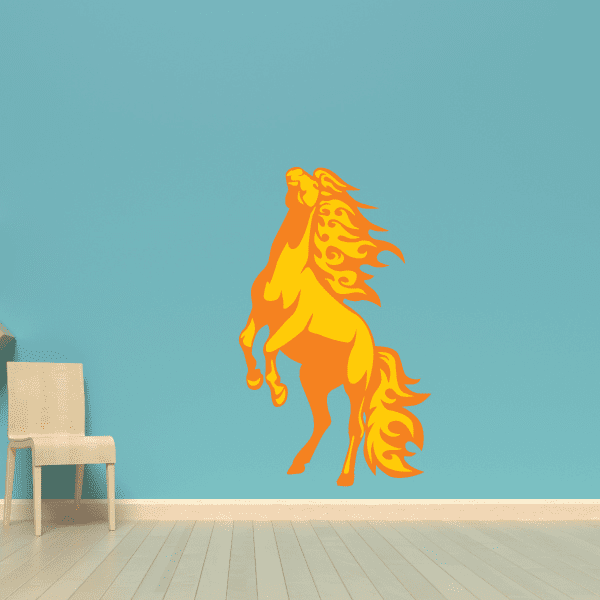 Image of Standing Fire Mane Horse Sticker