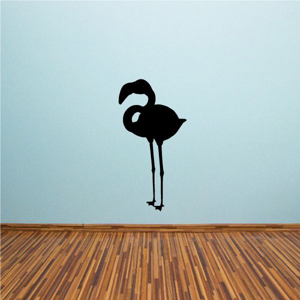 Image of Standing Flamingo Silhouette Decal