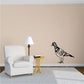 Standing bird wall decal in black and white