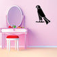 Standing hawk wall decal with black bird silhouette