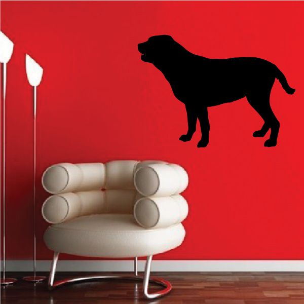 Black standing Labrador retriever vinyl wall decal