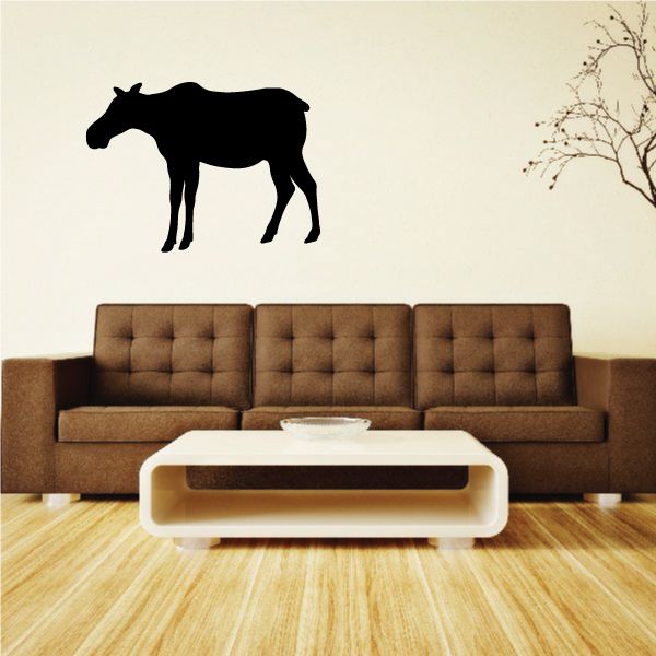 Image of Standing Moose Cow Decal