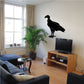 Standing vulture wall decal, black silhouette bird