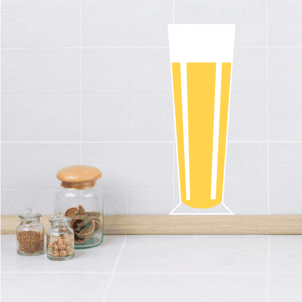 Image of Stange Beer Glass Sticker