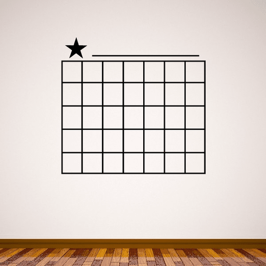 Image of Star Blank Monthly Calendar Wall Decal