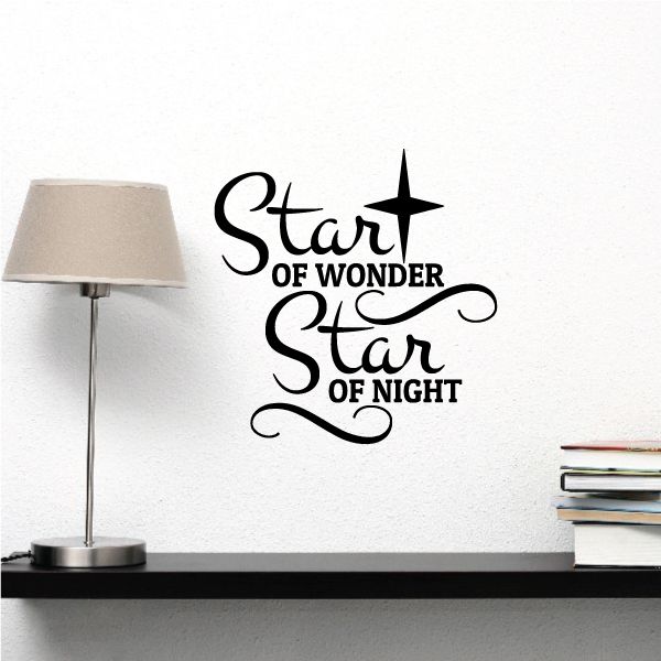 Image of Star Of Wonder Star Of Night Quote Decal