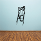 Horse head bridle decal, black line-art sticker