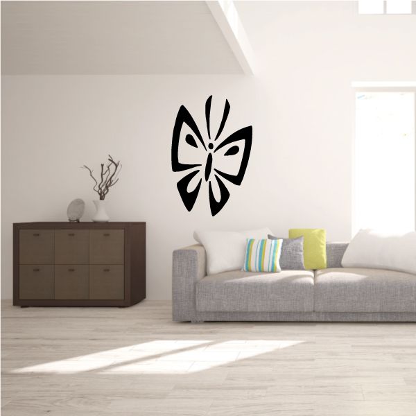 Image of Staring Eye Winged Simple Butterfly Decal