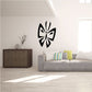 Black butterfly decal with eye-style center