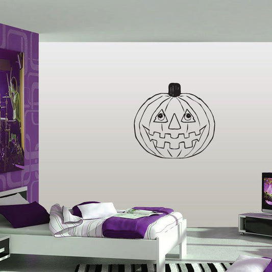 Image of Staring Jack-o-Lantern Decal