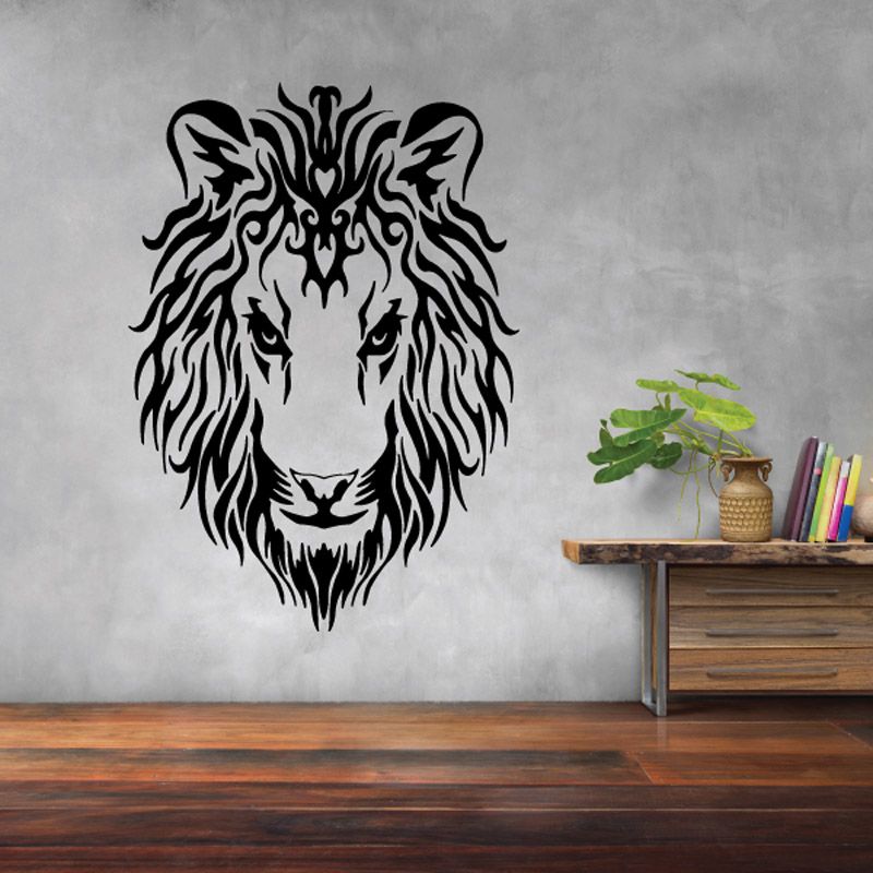 Image of Staring Lion Head Decal