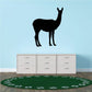 Black standing llama decal silhouette