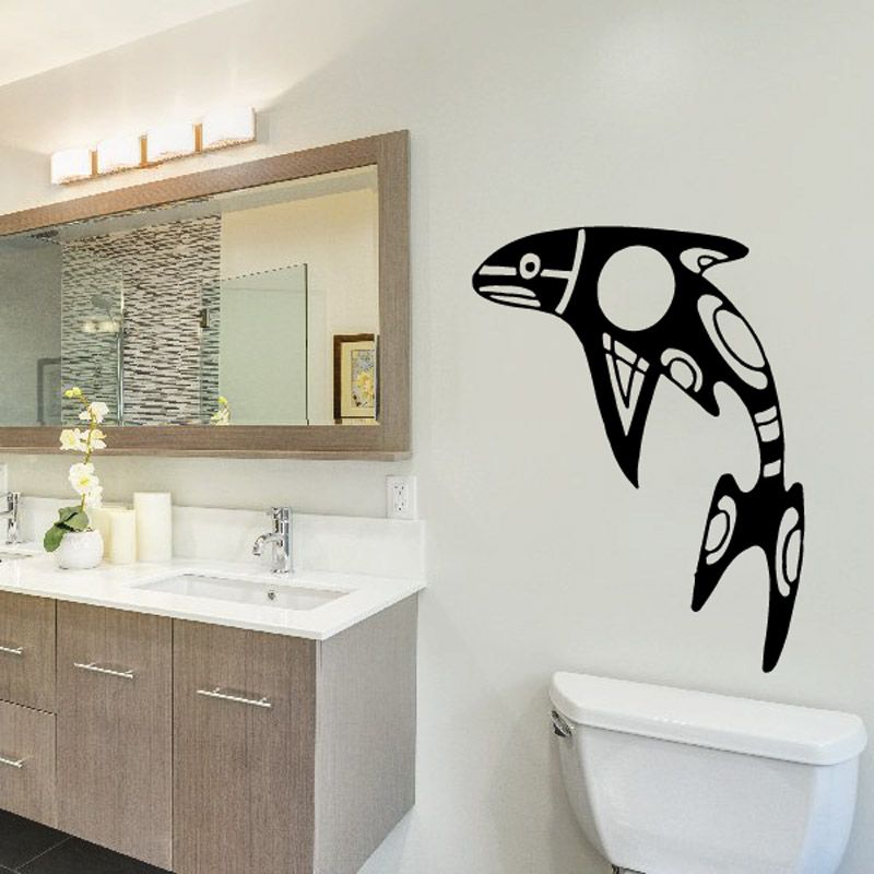 Image of Staring Native Orca Whale Decal