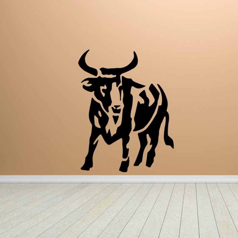 Image of Staring Still Bull Decal