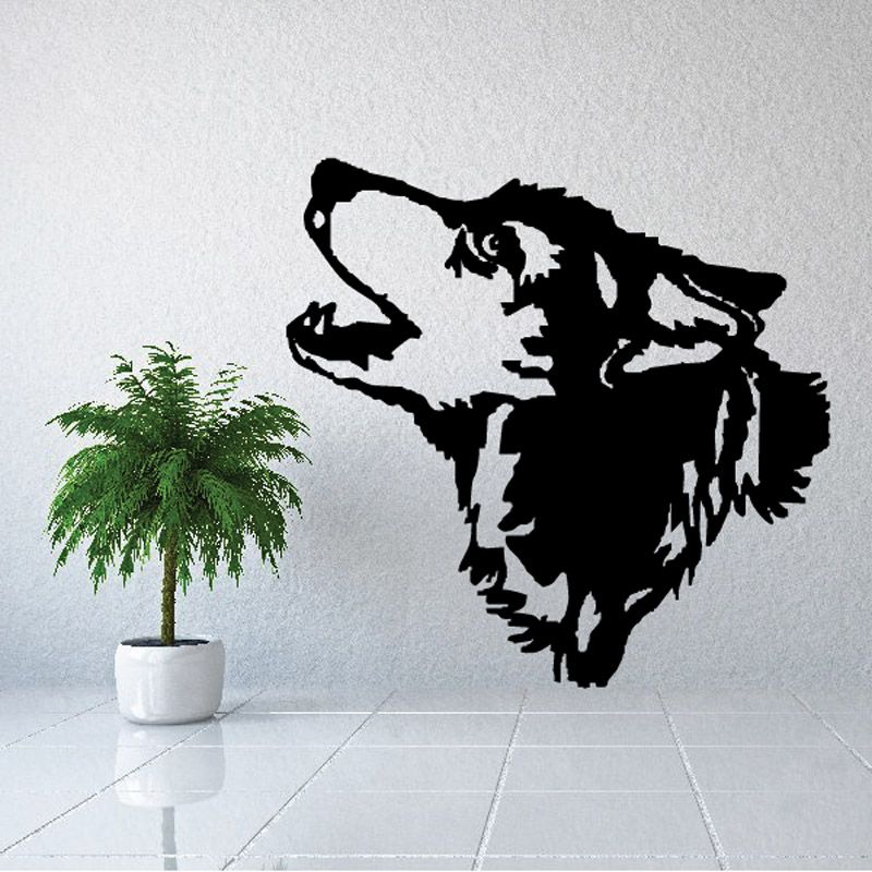 Image of Staring Wolf Howl Decal