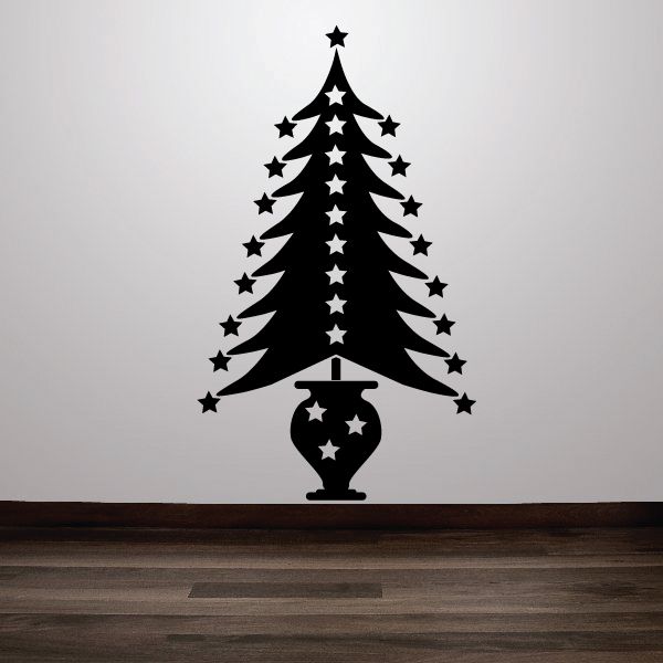 Image of Starry Christmas Tree Decal