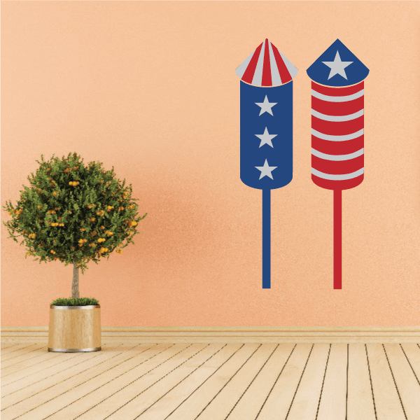 Image of Stars and Stripes Fireworks Sticker