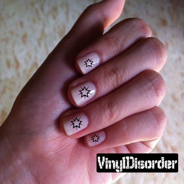 Image of stars MC069 Fingernail Art Sticker - Vinyl Finger Nail Decals