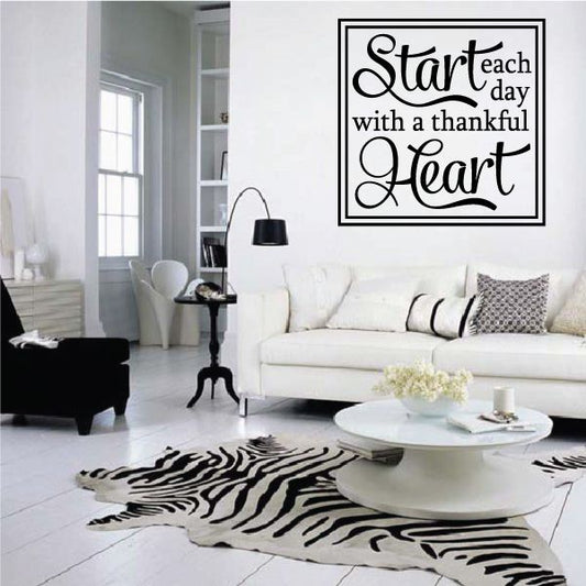 Image of Start Each Day With A Thankful Heart Decal