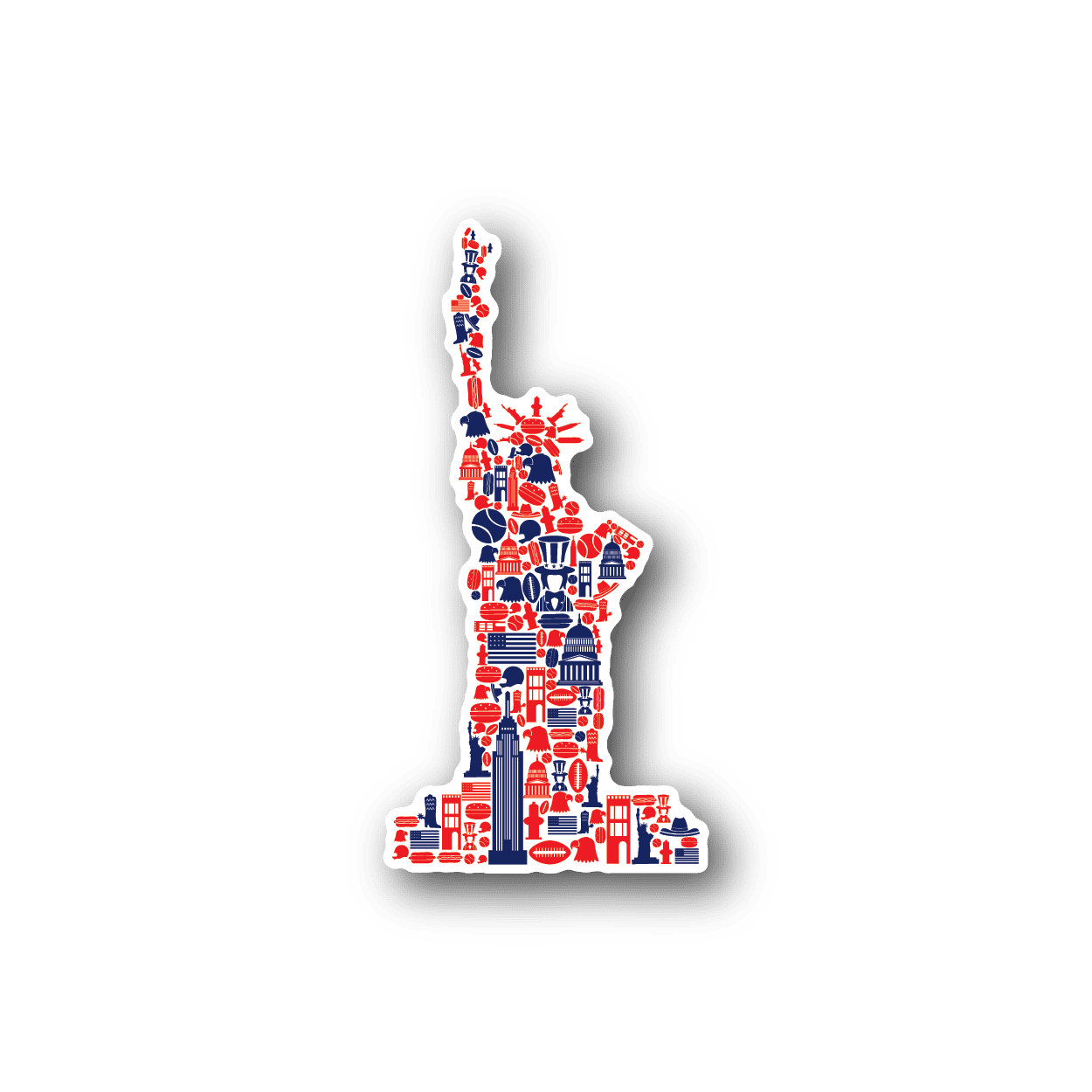 Image of Statue of Liberty Collage Sticker