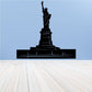Black Statue of Liberty wall decal silhouette with pedestal