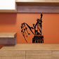 Black Statue of Liberty prayer wall decal with raised hand and torch