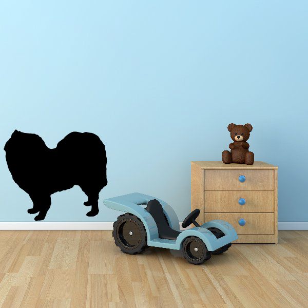 Black dog silhouette wall decal