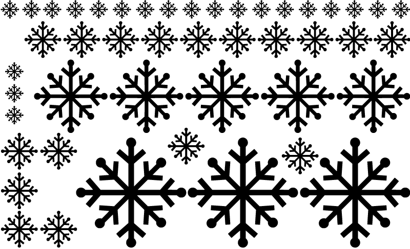 Stellar Snowflake Wall Decals Kit