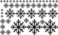 Stellar Snowflake Wall Decals Kit