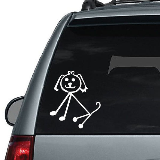 Image of Stickfigure Dog Decal