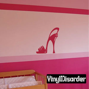 Red stiletto heel wall decal silhouette