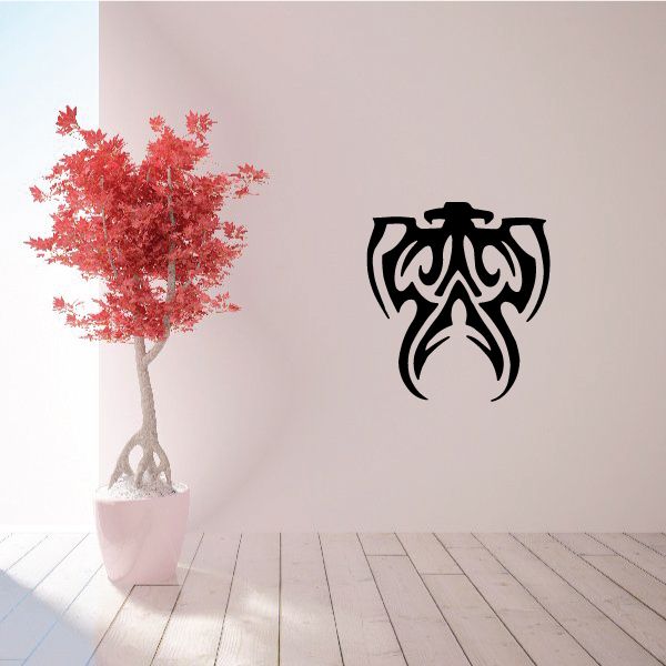 Image of Stocky Body Tribal Butterfly Decal