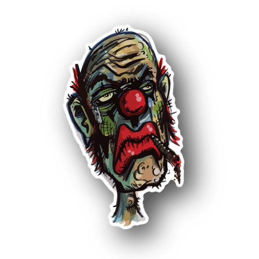 Stoned Clown Vinyl Sticker
