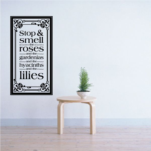 Image of Stop and Smell the Roses Wall Decal