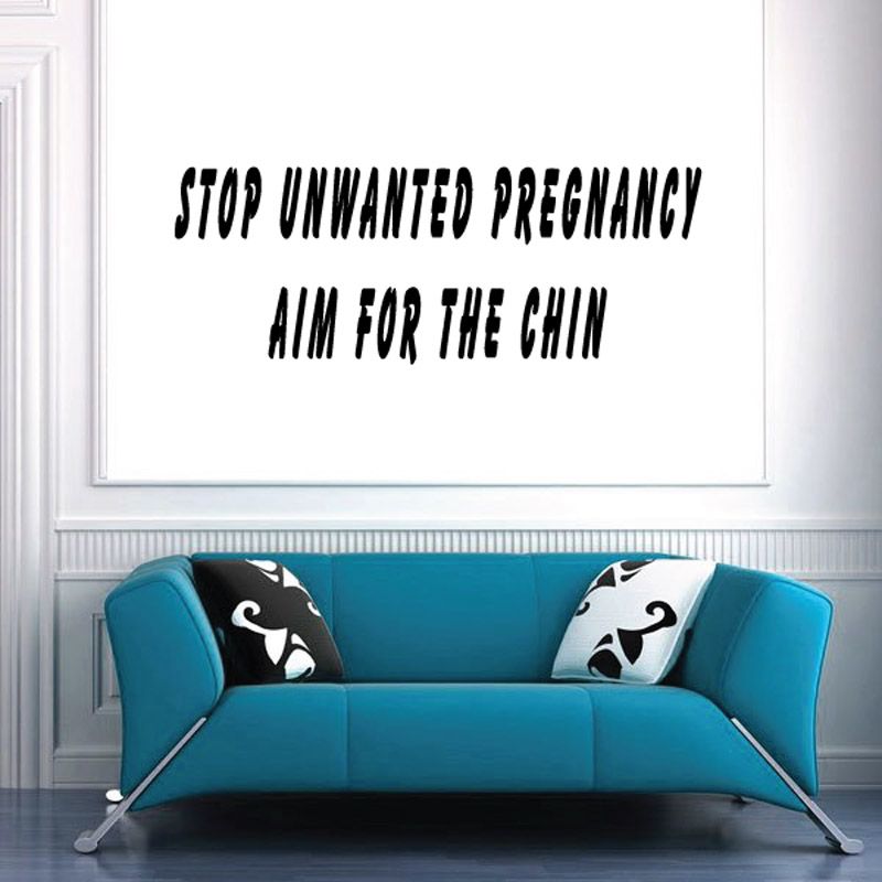 Image of Stop Unwanted Pregnancy Aim for the Chin Decal