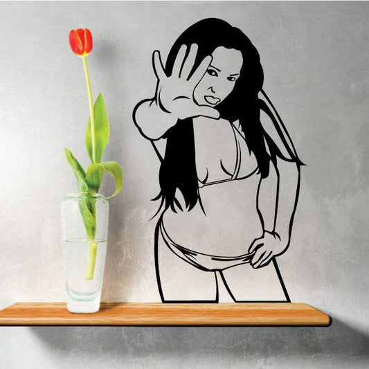 Image of Stopping Woman in Bikini Decal